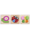 Set de 3 puzzle lemn INSECTE,CD76065