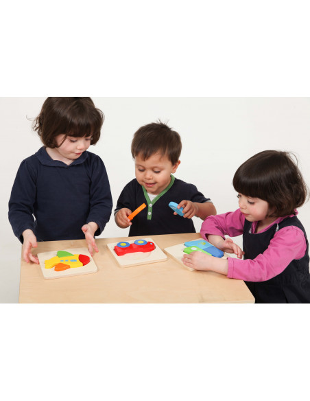 Set de 3 puzzle lemn MIJLOACE DE TRANSPORT,CD76007