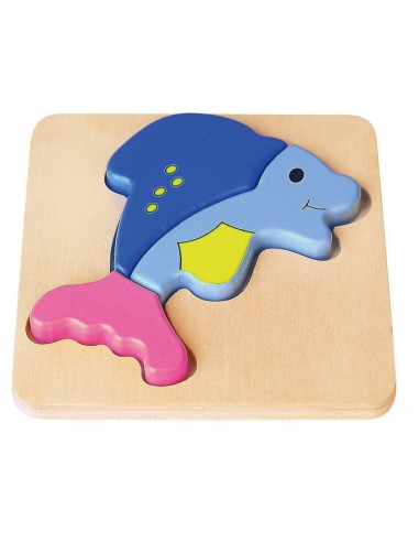 Set de 3 puzzle lemn ANIMALE,CD76005