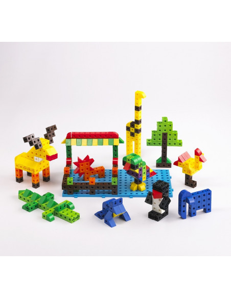 Cuburi de constructii interconectabile, Edx Education, set de