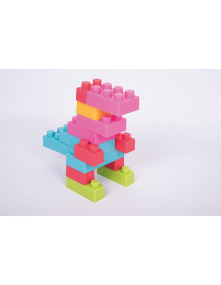 Cuburi de plastic moale, TickiT, set de 45 cuburi