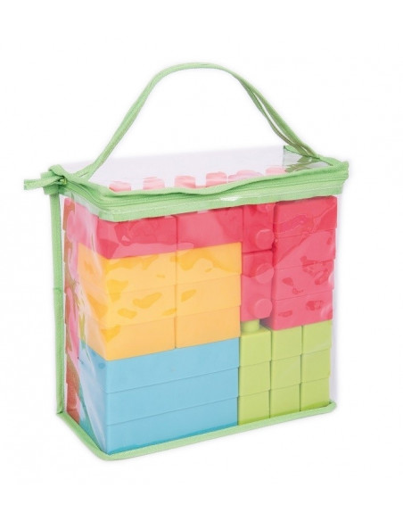 Cuburi de plastic moale, TickiT, set de 45 cuburi