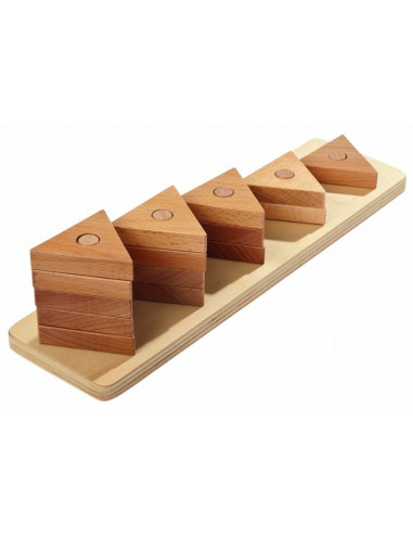 Set sortare Puzzle 12 tipuri din lemn fag,Vin56144