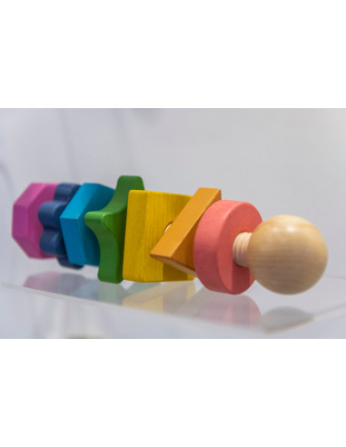 Piulite mari din lemn de diferite forme si culori,CD74003