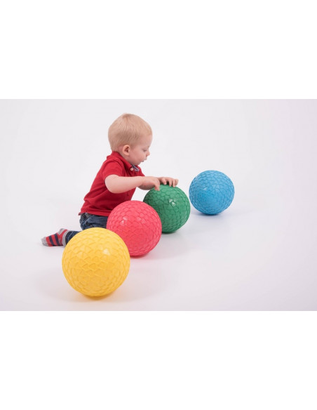 Mingi colorate senzoriale cu texturi, TickiT, set de 4 mingi