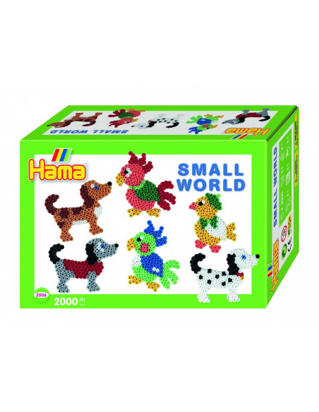 ANIMALE MICI - 2000 margele HAMA MIDI in cutie cadou MIC,Ha3506
