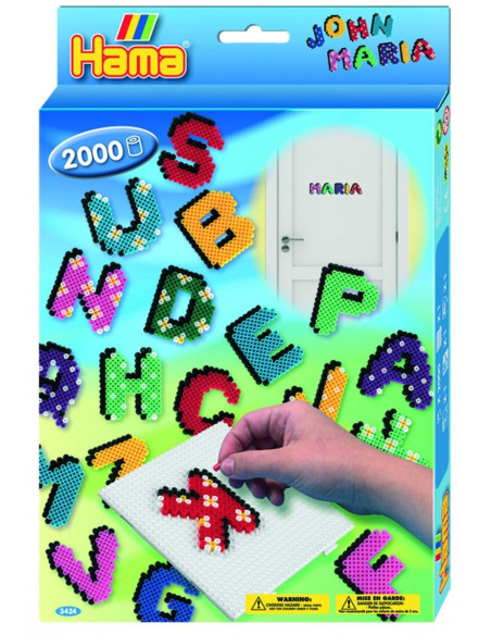 LITERE - 2000 margele HAMA MIDI in cutie cu agatator,Ha3424