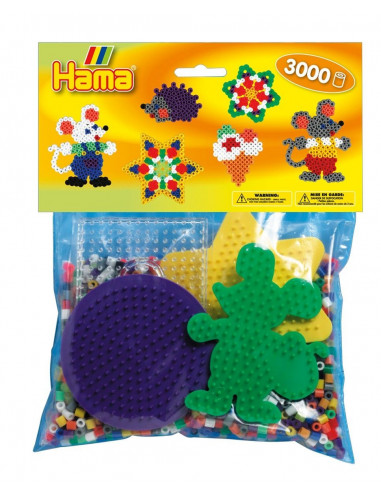 Soricelul - 3000 margele de calcat Hama Midi si 4 plansete in
