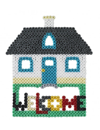 CASA - 2000 de margele HAMA MIDI si 1 planseta - infoliat,Ha4077