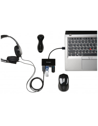 HUB extern KENSINGTON, porturi USB: USB 3.0 x 4, conectare prin