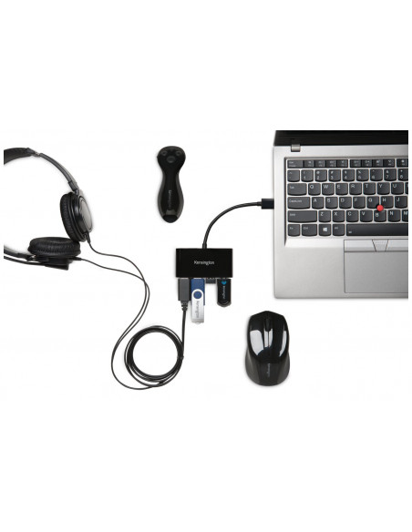 HUB extern KENSINGTON, porturi USB: USB 3.0 x 4, conectare prin