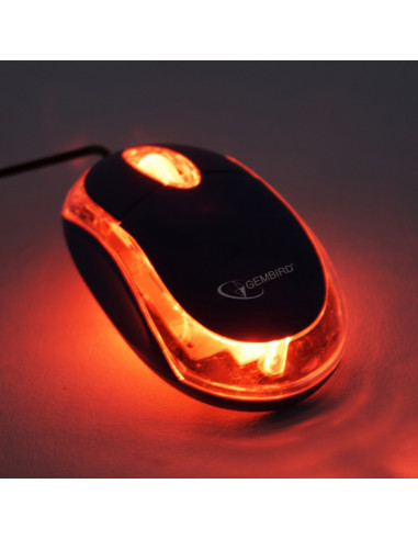 MOUSE GEMBIRD, PC sau NB, cu fir, USB, optic, 1000 dpi