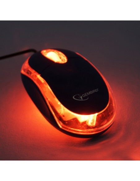 MOUSE GEMBIRD, PC sau NB, cu fir, USB, optic, 1000 dpi