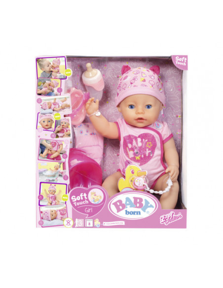 BABY born - Papusa interactiva cu corp moale,ZF824368