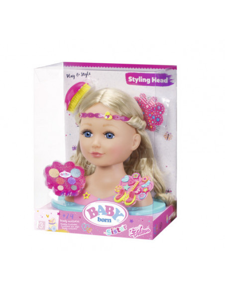 BABY born - Cap Papusa pentru coafat si machiat,ZF824788