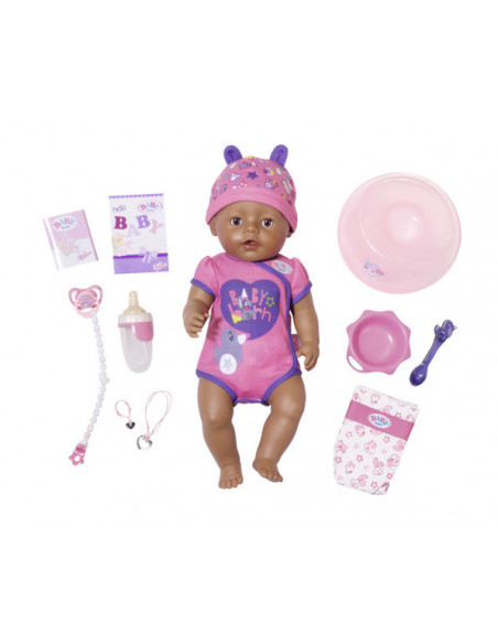 BABY born - Papusa etnica interactiva cu corp moale, 43