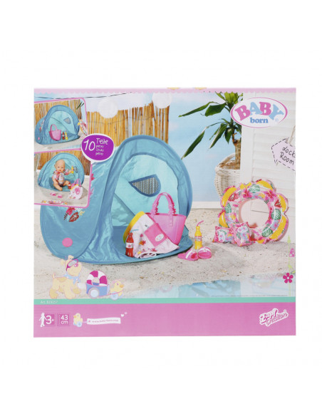 BABY born - Set plaja - cort cu accesorii,ZF829257