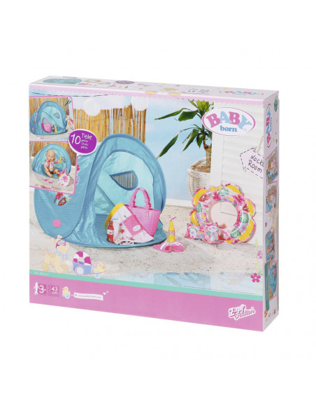 BABY born - Set plaja - cort cu accesorii,ZF829257