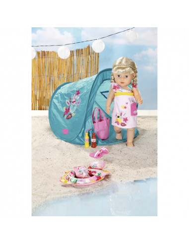 BABY born - Set plaja - cort cu accesorii,ZF829257