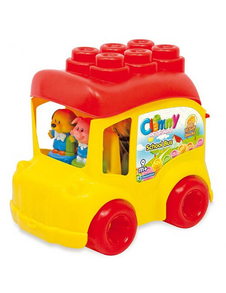 Clemmy - Autobuz Scolar Cu 12 Cuburi,CL14783