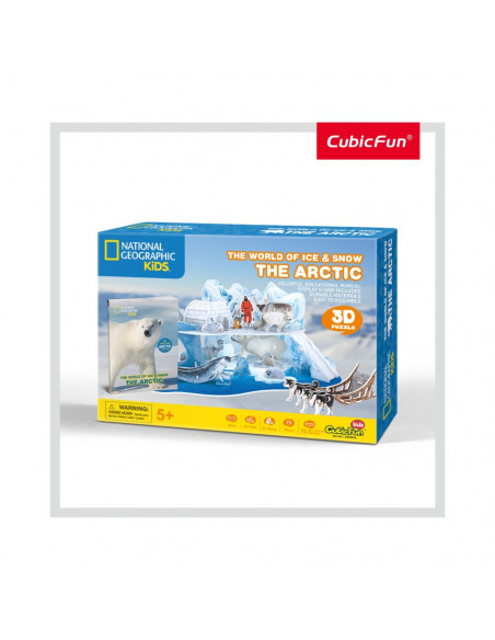 PUZZLE 3D+BROSURA-LUMEA DE GHEATA 73 PIESE,CUDS0983h