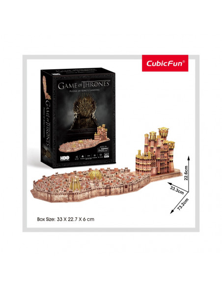 PUZZLE 3D GAME OF THRONES -TINUTUL REGELUI 262 PIESE,CUDS0987h