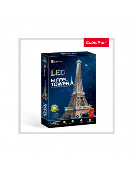 PUZZLE 3D LED TURNUL EIFFEL 82 PIESE,CUL091h