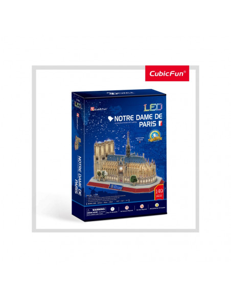 PUZZLE 3D LED NOTE DAME 149 PIESE,CUL173h