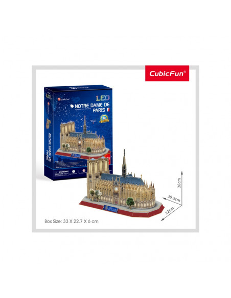 PUZZLE 3D LED NOTE DAME 149 PIESE,CUL173h