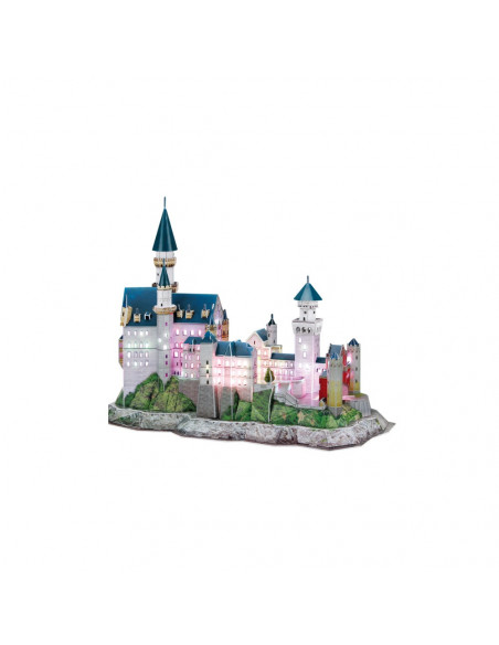 PUZZLE 3D LED CASTELUL NEUSCHWANSTEIN 128 PIESE,CUL174h