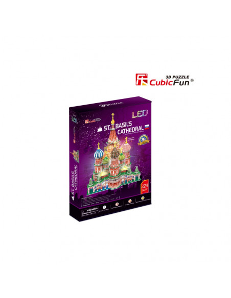 PUZZLE 3D LED CATEDRALA ST. BASIL 224 PIESE,CUL519h PUZZLE 3D LED CATEDRALA ST. BASIL 224 PIESE,CUL519h