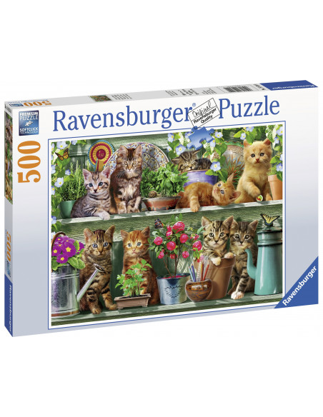 PUZZLE PISICI PE RAFT, 500 PIESE,RVSPA14824