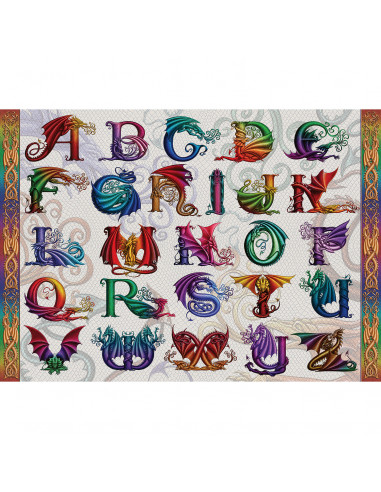 PUZZLE ALFABET DRAGON, 1000 PIESE,RVSPA16814