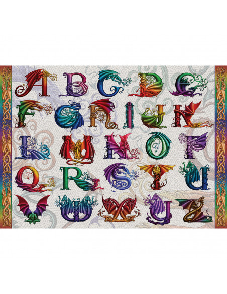 PUZZLE ALFABET DRAGON, 1000 PIESE,RVSPA16814