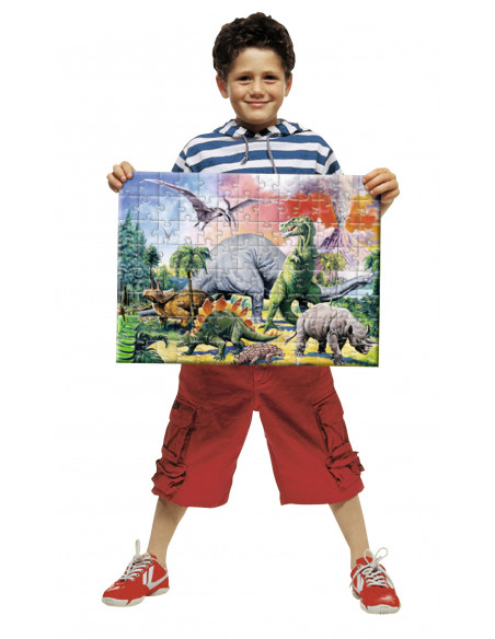 PUZZLE PRINTRE DINOZAURI, 100 PIESE,RVSPC10957