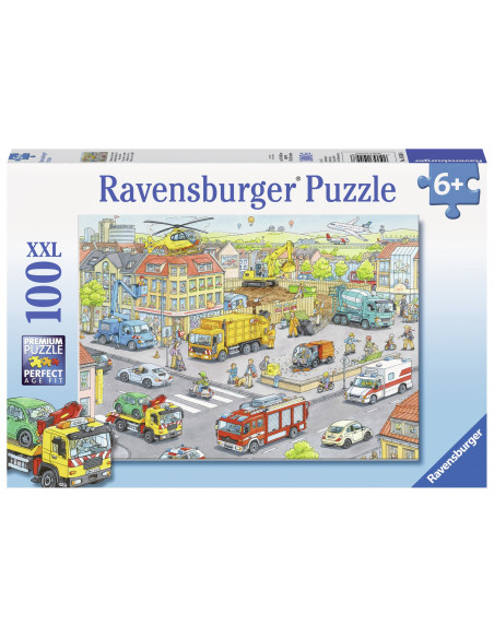 PUZZLE UTILAJE IN ORAS, 100 PIESE,RVSPC10558