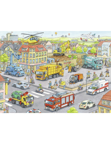 PUZZLE UTILAJE IN ORAS, 100 PIESE,RVSPC10558