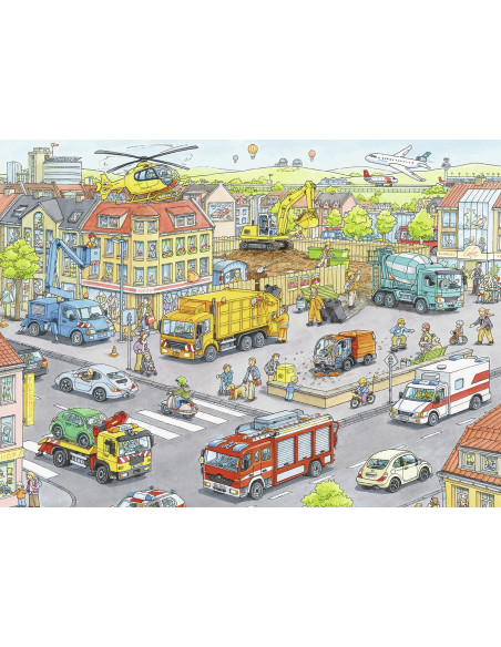 PUZZLE UTILAJE IN ORAS, 100 PIESE,RVSPC10558