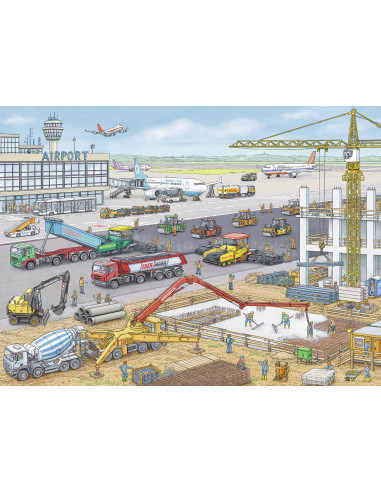 PUZZLE SANTIER PE AEROPORT, 100 PIESE,RVSPC10624