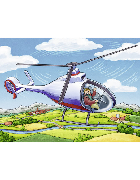 PUZZLE IN CUTIE VEHICULE, 12 PIESE,RVSPC07406