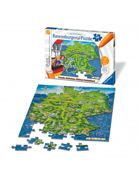PUZZLE TIPTOI HARTA, 100 PIESE,RVSPC00831
