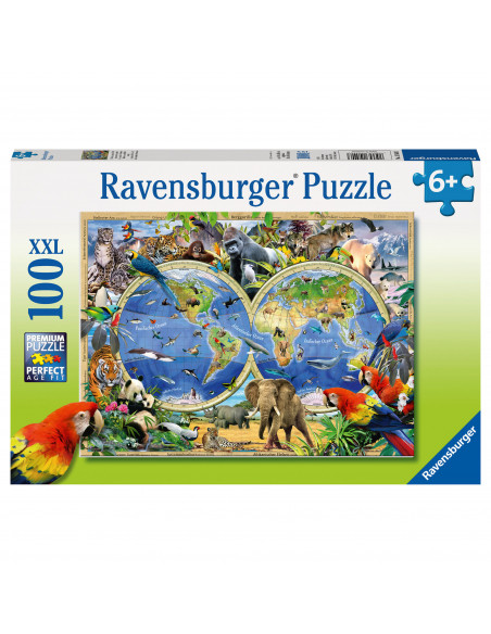 PUZZLE ANIMALELE LUMII, 100 PIESE,RVSPC10540