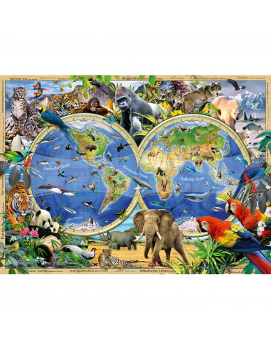 PUZZLE ANIMALELE LUMII, 100 PIESE,RVSPC10540