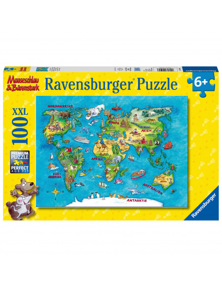 PUZZLE HARTA CALATORII, 100 PIESE,RVSPC10595