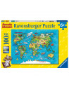 PUZZLE HARTA CALATORII, 100 PIESE,RVSPC10595