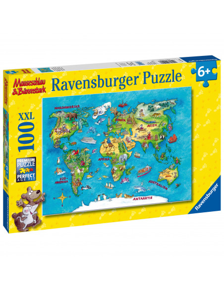 PUZZLE HARTA CALATORII, 100 PIESE,RVSPC10595