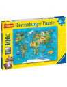 PUZZLE HARTA CALATORII, 100 PIESE,RVSPC10595