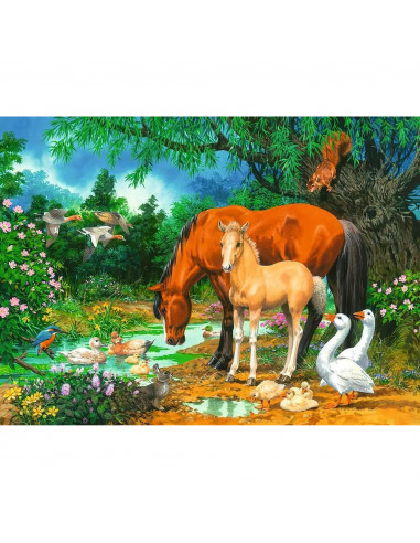 PUZZLE ANIMALE LA IAZ, 100 PIESE,RVSPC10833