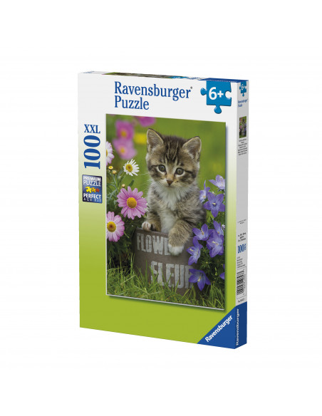 PUZZLE PISICUTA INTRE FLORI, 100 PIESE,RVSPC10847