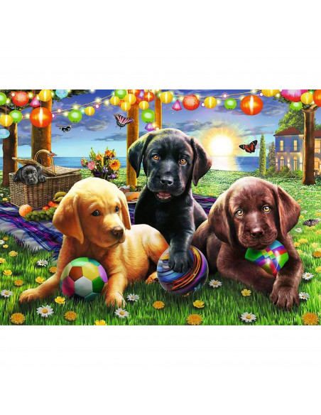 PUZZLE CATEI LA PICNIC, 100 PIESE,RVSPC12886